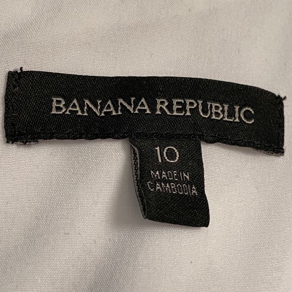 Banana Republic White Geometric Shift Dress Sz 10 - Picture 8 of 8